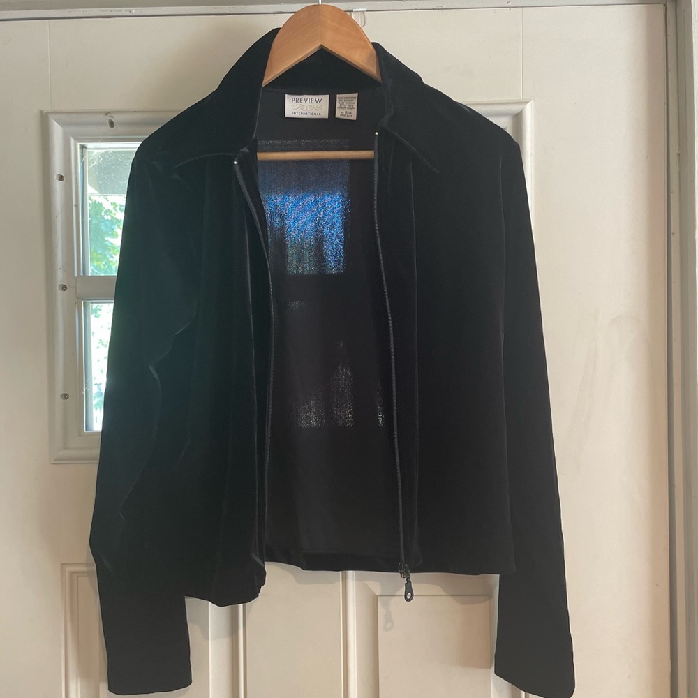 SIZE L Black Velour Jacket